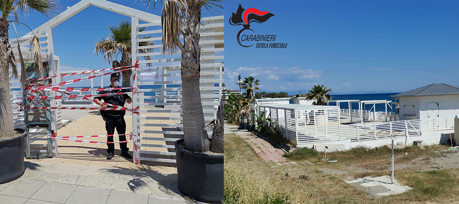 Calabria: Cc sequestrato stabilimento balneare (Foto)