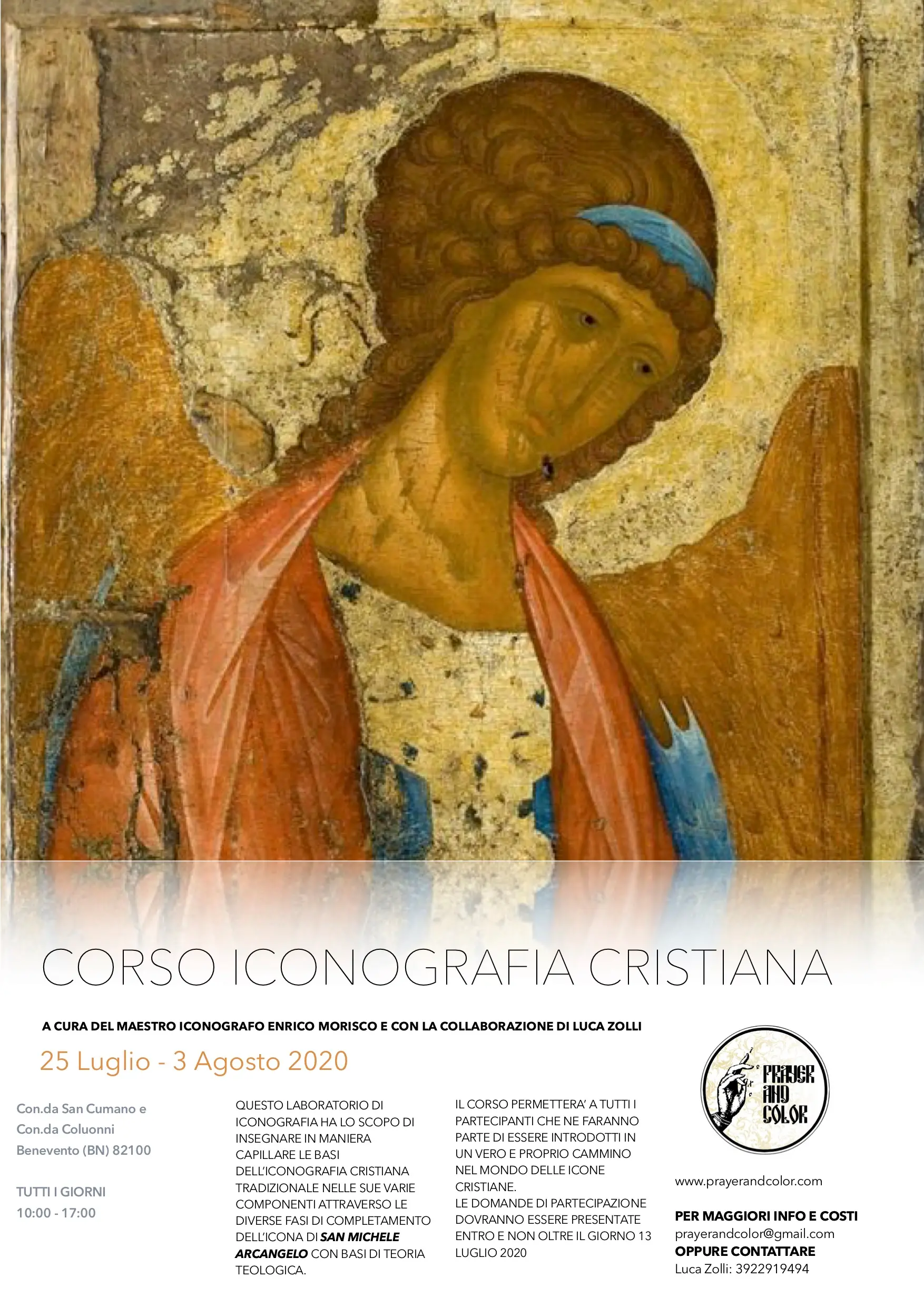 Prayer And Color: corso Iconografia Cristiana del maestro Enrico Morisco a Benevento