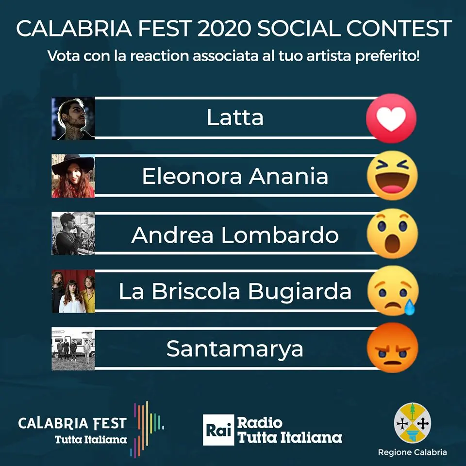 Scelti i 20 concorrenti del "Calabria Fest Tutta Italiana"