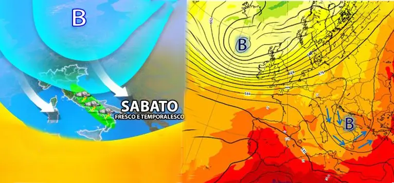 Meteo: Weekend fresco e temporali. Ecco le previsioni su Nord, Centro, Sud e Isole