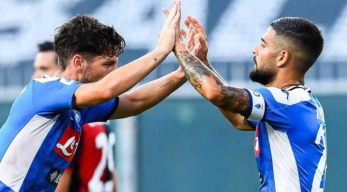 Il Napoli scavalca il Milan, gol e highlights