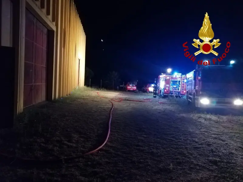Divampato capannone industriale nel vibonese intervento dei Vvf