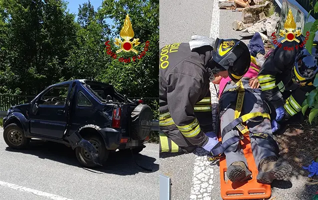 Incidente stradale: sulla SP 26 presila, auto si ribalta, bilancio un ferito intervento dei Vvf