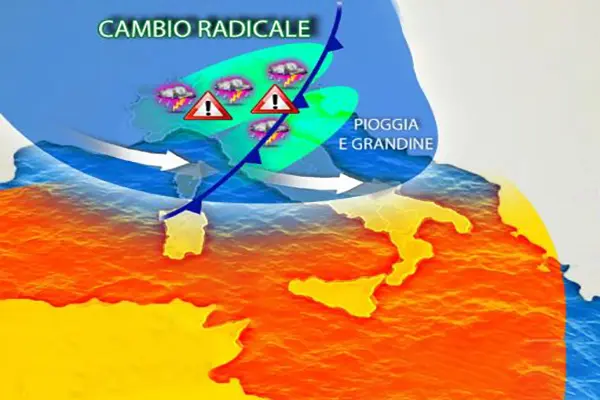 Eventi meteo estremi, pioggia, grandine e giù di 10°C. Ecco dove e quando con previsioni