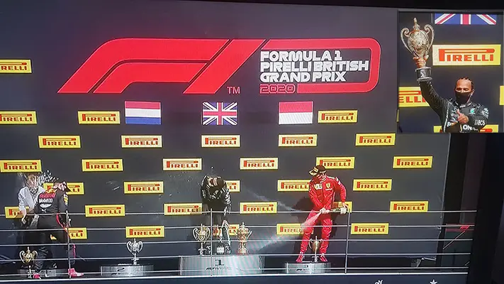 F1, GP di Silverstone Hamilton vince su 3 rute, 2° Verstappen, 3° la Ferrari di Leclerc