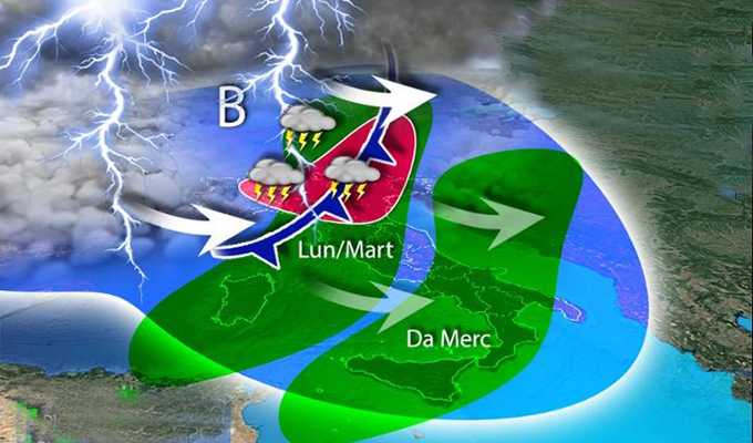 Meteo: arriva circolazione ciclonica sull'Italia! Ecco dove colpirà il brutto Tempo. Le previsioni