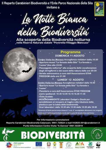 'Notte bianca Biodiversità' in Sila promossa dai Carabinieri