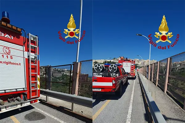 Catanzaro, uomo tenta il suicidio dal ponte Bisantis, salvato dai Vvf