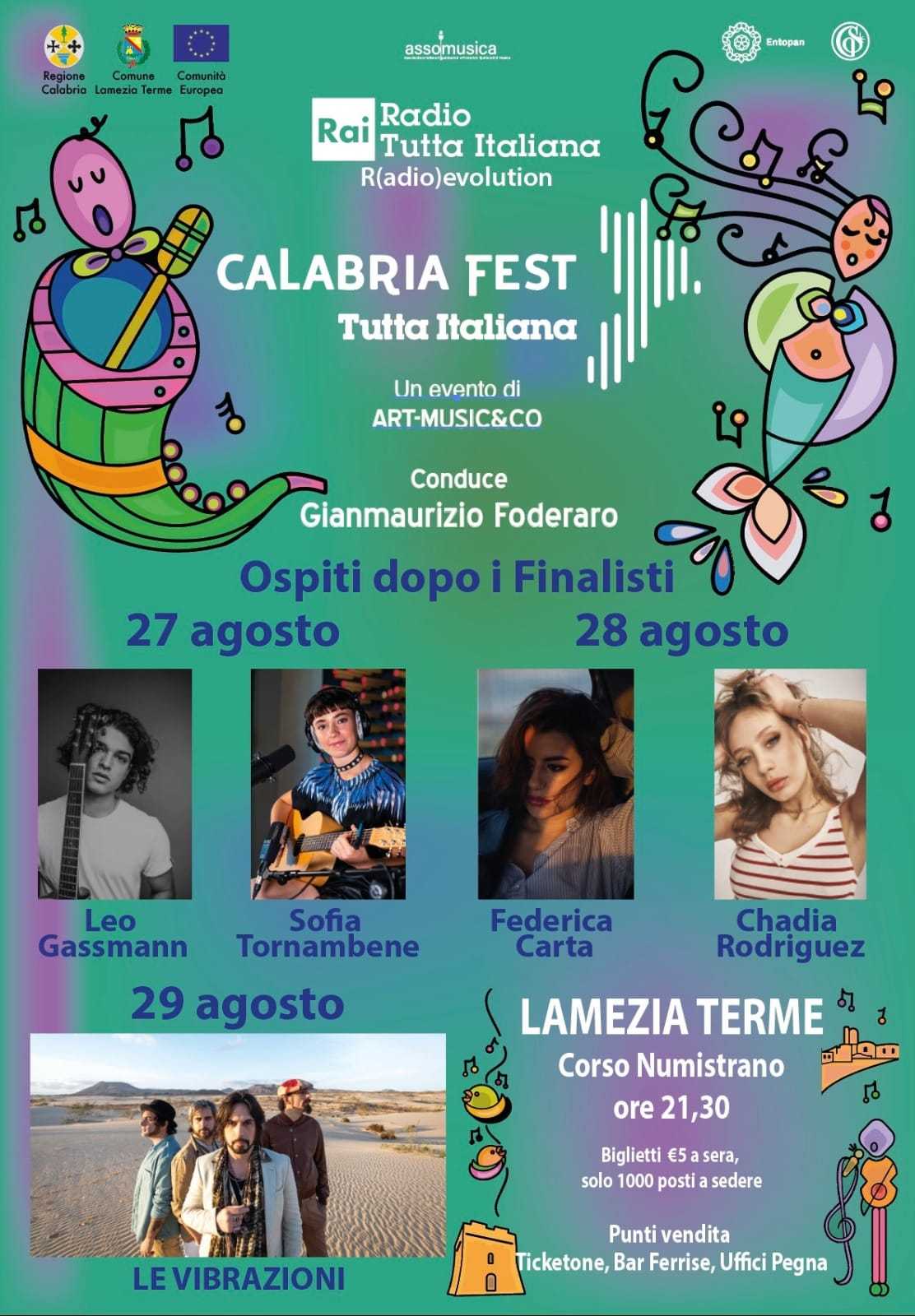 Disco verde della commissione di Vigilanza  per la finalissima del “Calabria Fest Tutta Italiana”