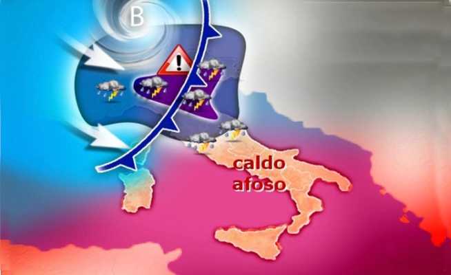 Meteo: l’Italia divisa. Ondata con improvvisi e forti temporali e grandine. Ecco dove con previsioni