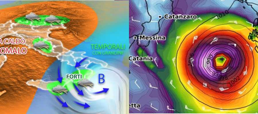Meteo. Estate fuori Stagione e ciclone tropicale al Sud. allerta arancione in Calabria e Sicilia