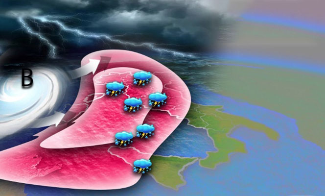 Meteo: Arriva ciclone autunnale, giù le temperature, tanti temporali. Ecco le previsioni