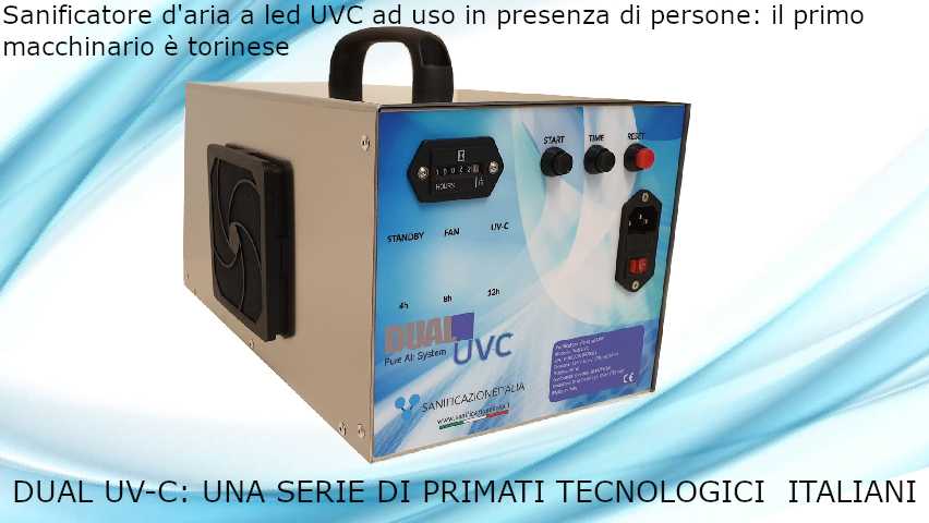 Sanificatore aria UVC in presenza di persone: i primati italiani di Dual UV-C