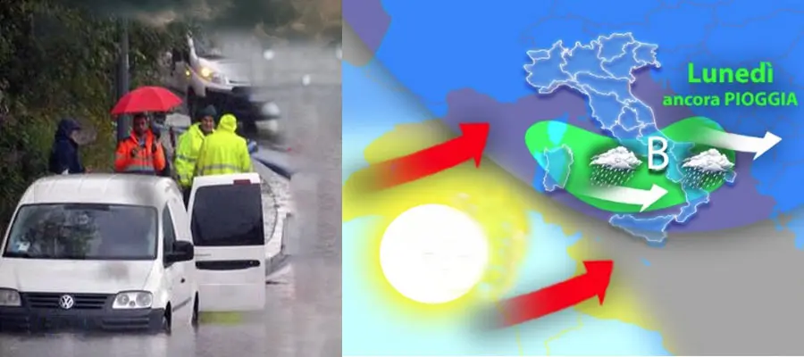 Meteo: Nuovo blitz temporalesco attacca l’Italia. Ecco l’evoluzione e previsioni da lunedì