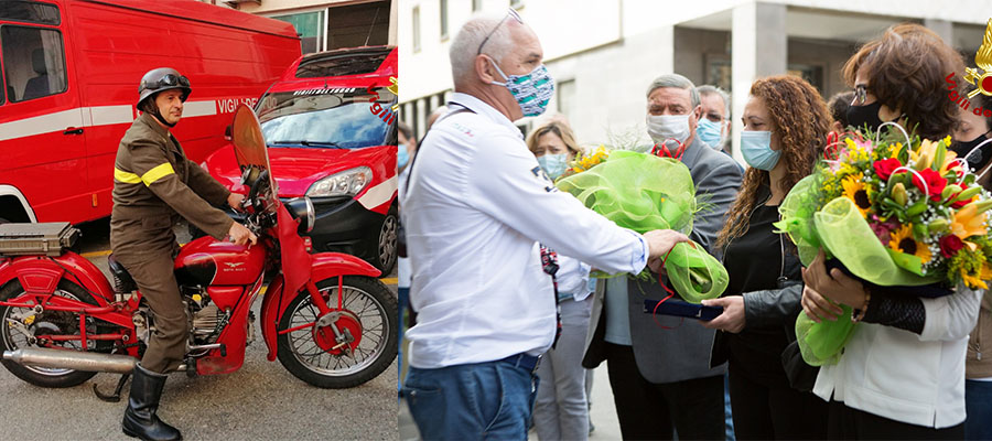 Cosenza un po’ di storia in Piazza dei Bruzi organizzata dai Vvf. Foto e Video