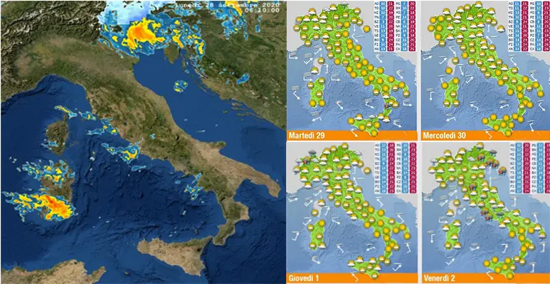 Meteo: Oggi ancora Maltempo, poi temporanea pausa. Ecco l’evoluzione con previsioni