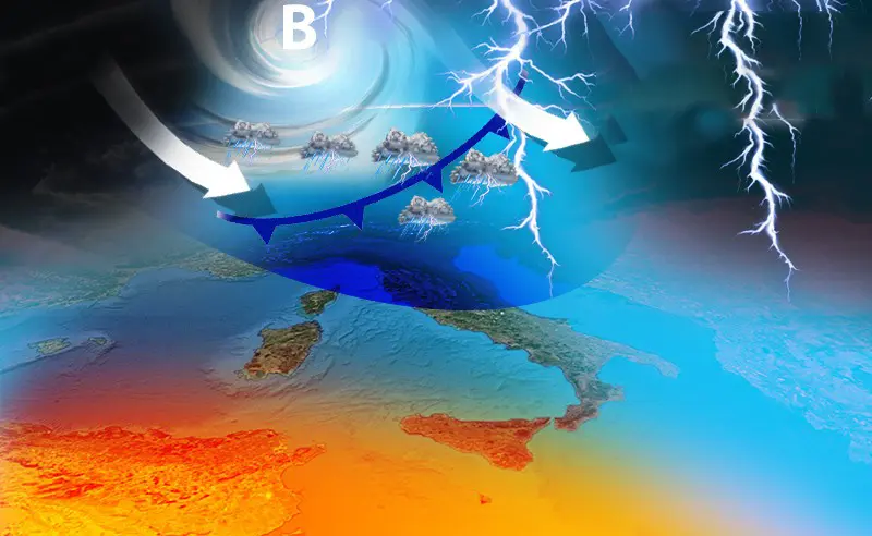 Meteo: arriva un severo maltempo sull’ Italia, nubifragi. Ecco il dettaglio con previsioni