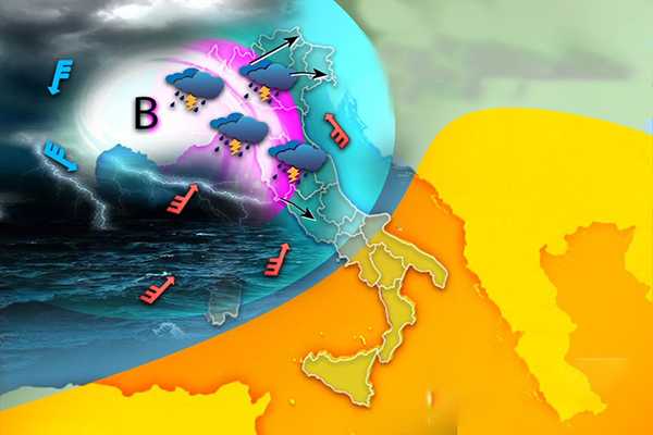 Meteo: nuova ondata al Centro-Nord, allerta rossa in Veneto. Weekend duplice ondata di piogge
