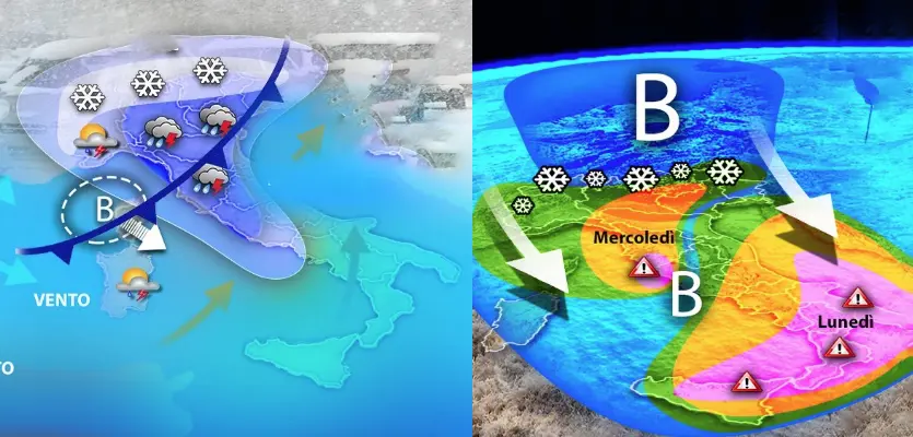 Meteo: Weekend, nuovo impulso di maltempo. Sciabolata artica. Ecco l’evoluzione con previsioni