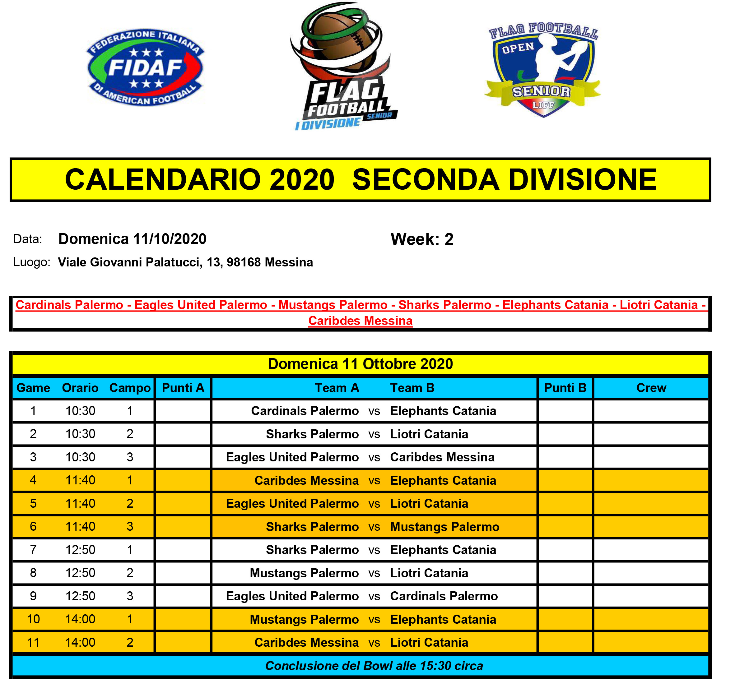 Fidaf. Dopo la sosta, riparte il flag