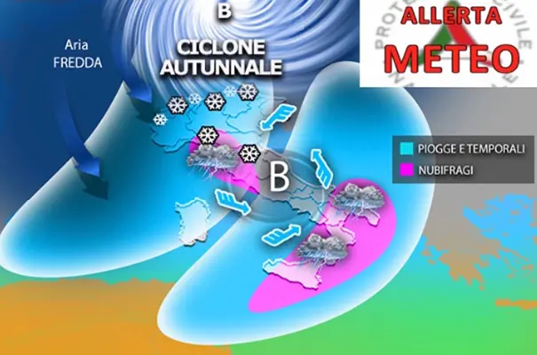 Meteo: Allerta Centro-Sud nell’occhio del Ciclone. Ecco l’evoluzione con previsioni