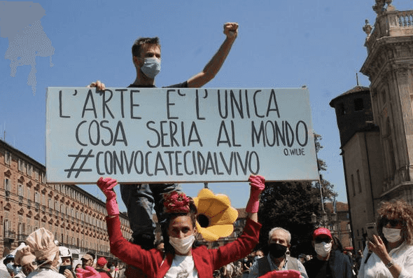 Dpcm: manifestazione lavoratori dello spettacolo a Cosenza