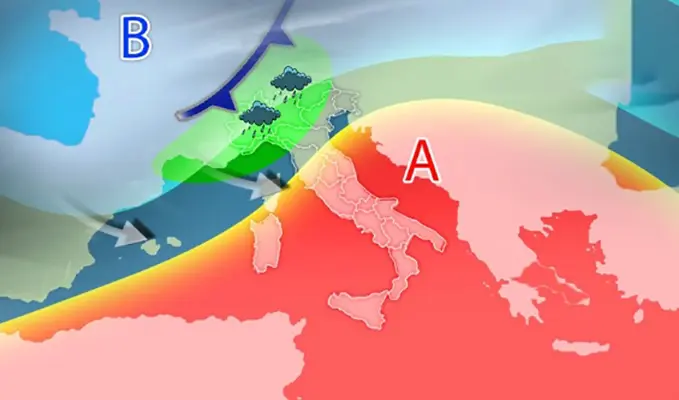 Meteo: indebolimento dell'anticiclone, torna la pioggia. Ecco l’evoluzione