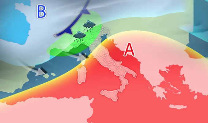 Meteo: indebolimento dell'anticiclone, torna la pioggia. Ecco l’evoluzione