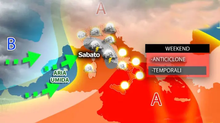 Meteo: Weekend, contesto meteorologico incerto, arrivano temporali. Ecco dove