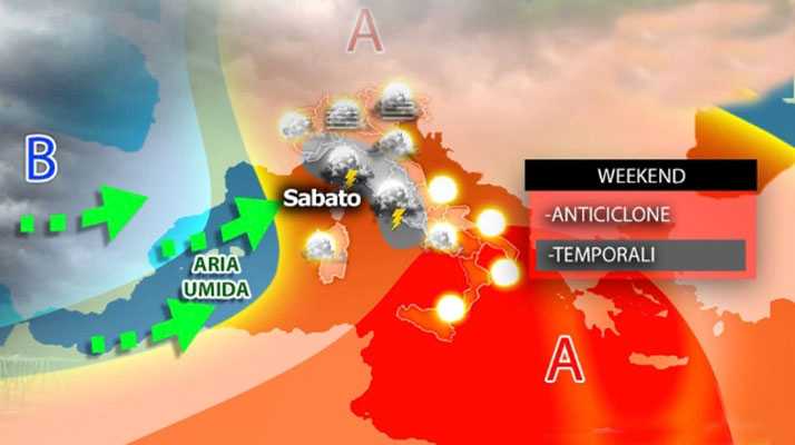 Meteo: Weekend, contesto meteorologico incerto, arrivano temporali. Ecco dove