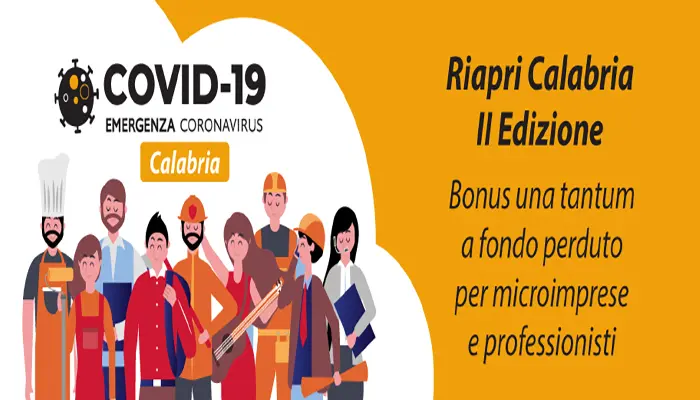 Ristori, pubblicato il bando "Riapri Calabria 2": 65MLI per professionisti e imprese. Il dettaglio