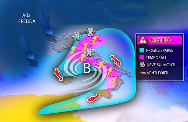 Meteo: l'alta pressione cede all’irruzione islandese con temporali, vento e freddo. Il dettaglio