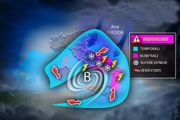 Meteo: Arriva un tempestoso clima polare scatenerà temporali, nubifragi e bufere di neve. Ecco dove