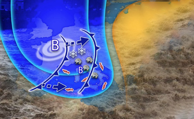 Meteo: Allerta rossa. Weekend nell'occhio del ciclone! Pioggia e neve. Il dettaglio