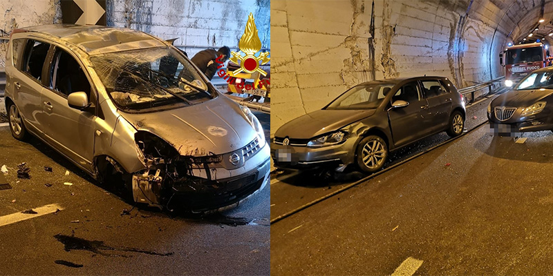 Incidente stradale in galleria sulla SS107 bilancio un ferito necessario l’intervento dei Vvf
