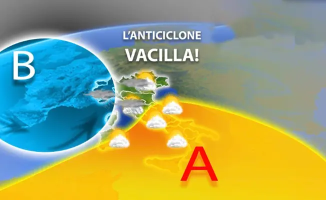 Meteo: l'Anticiclone mangia freddo vacilla. Ecco Le conseguenze e le previsioni