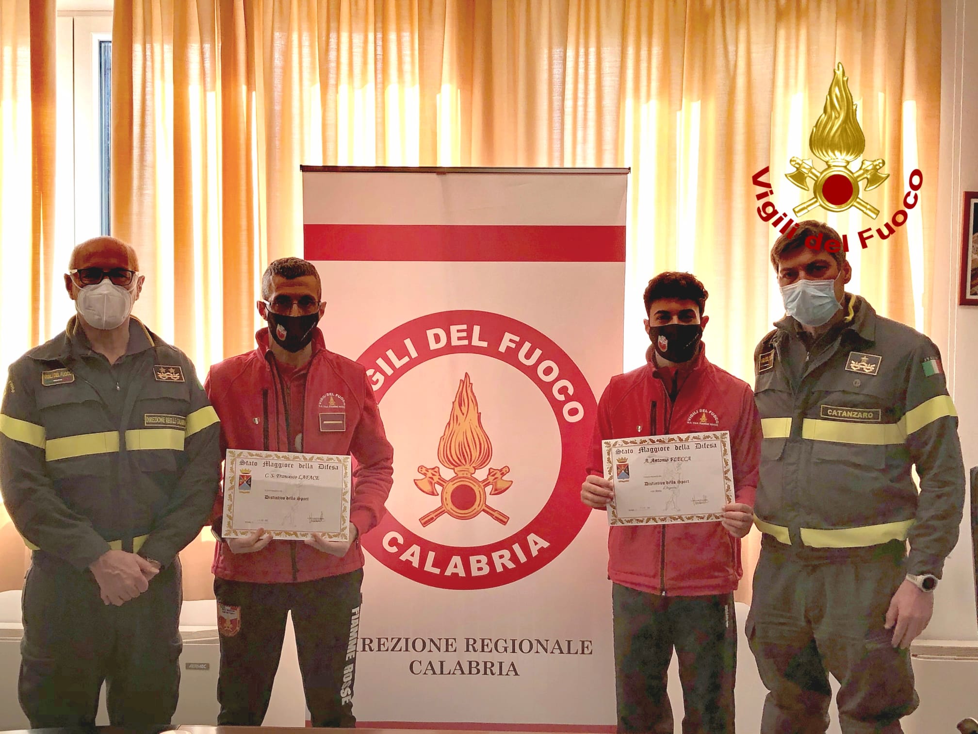 Vvf. Calabria: cerimonia di consegna dei "Distintivi dello Sport" (Foto)