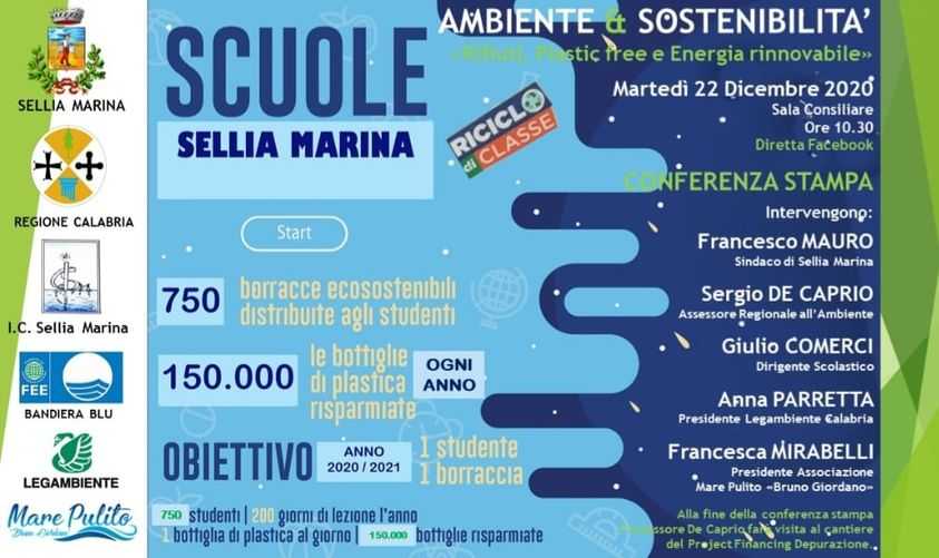 Sindaco Francesco Mauro: Sellia Maria è un comune virtuoso “#PlasticFree e #RicicloDiClasse"