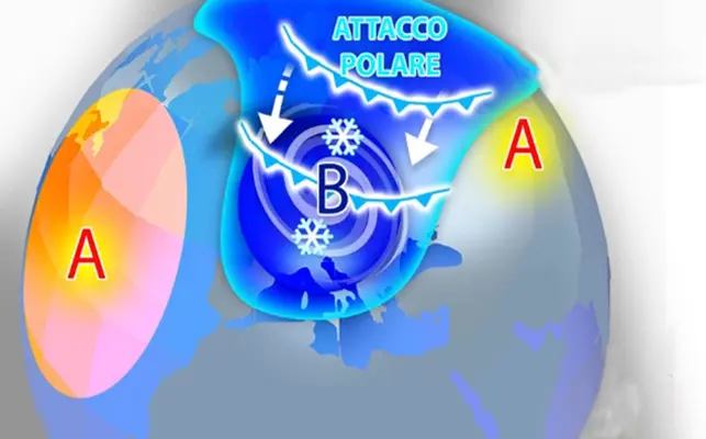 Meteo: Piogge  e temporali. in atto intenso Stratwarming polare. Ecco l’evoluzione con previsioni