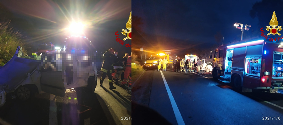 Incidenti mortali: SS18 si ribalta auto con a bordo 4 ragazzi, bilancio 3 feriti e un morto