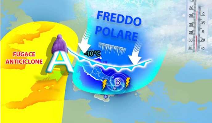 Meteo: freddo polare sull'Italia, poi torna l'anticiclone, Ecco le previsioni per la settimana