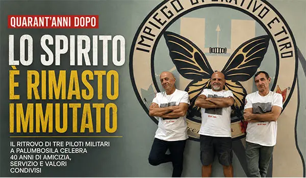 Quarant'anni dopo il giuramento, l'abbraccio di tre piloti emoziona Palumbosila