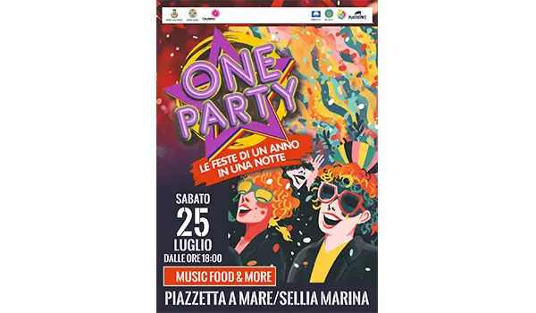 One Party a Sellia Marina il 25 luglio 2026: una notte per vivere tutte le feste dell'anno