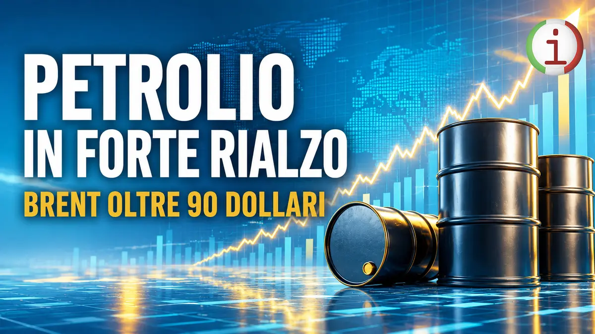 Petrolio in forte rialzo Brent oltre 90 dollari e Wti vicino a quota 86