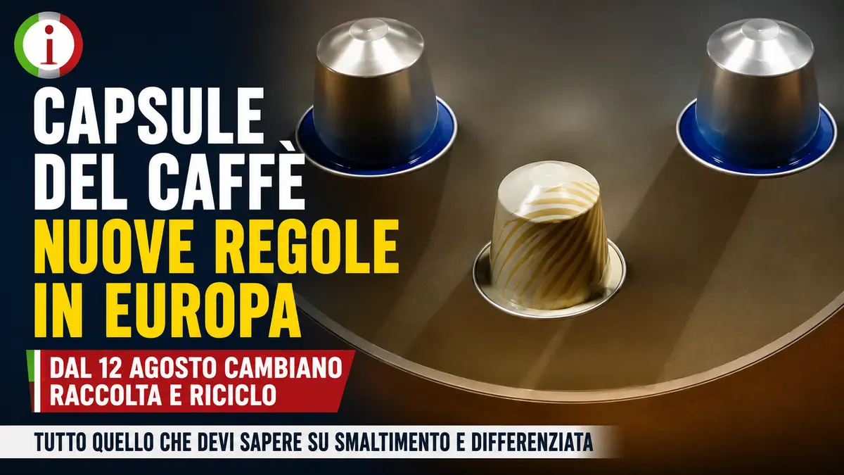 Capsule del caffè, nuove regole UE dal 12 agosto: cambiano raccolta differenziata e riciclo