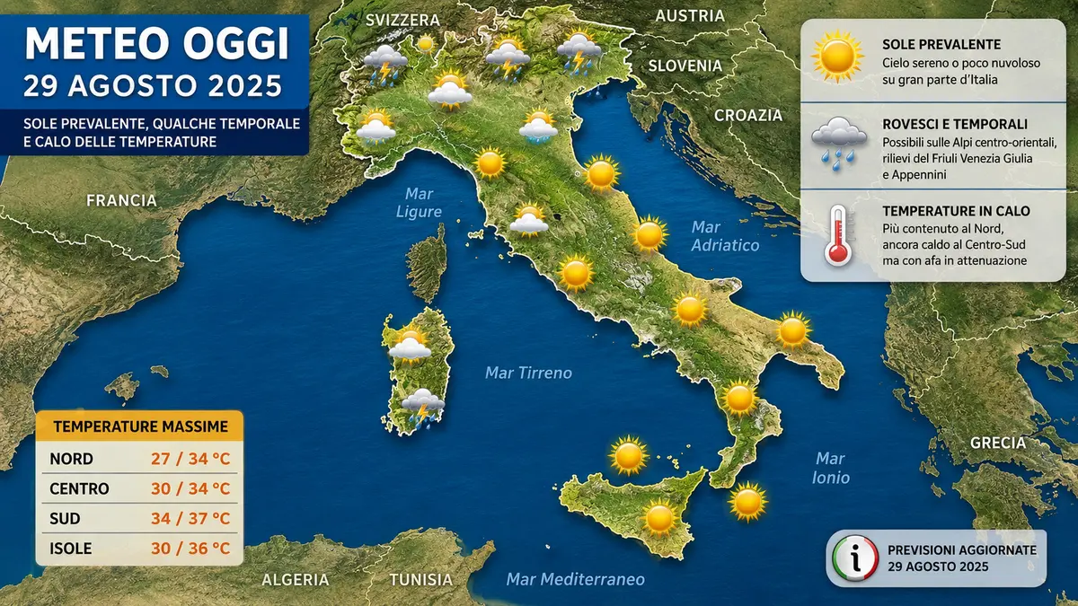 Meteo weekend, sole protagonista ma cambia il caldo: temperature in calo e afa in ritirata