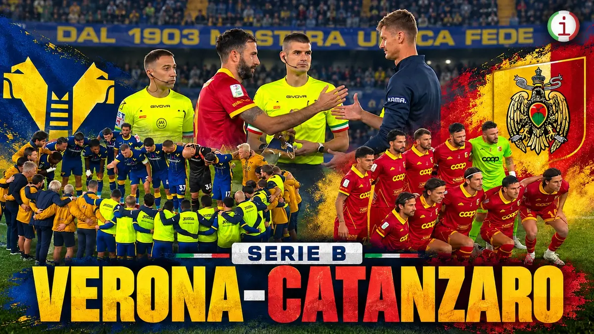 Hellas Verona-Catanzaro 2-2. Giallorossi avanti con Candela, ripresi, superati ma Pecorino li salva su rigore.