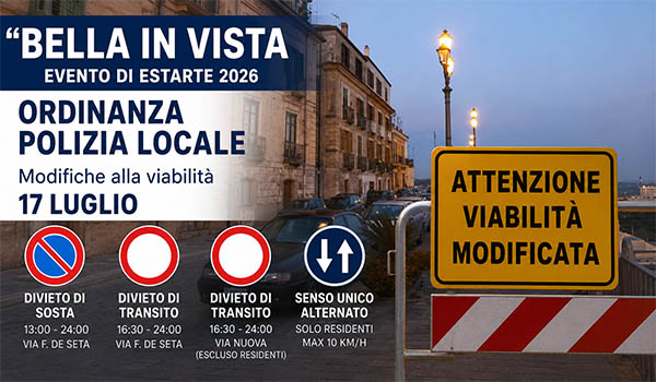 "Bella in Vista" a Catanzaro, cambia la viabilità: tutte le modifiche al traffico e ai divieti del 17 luglio