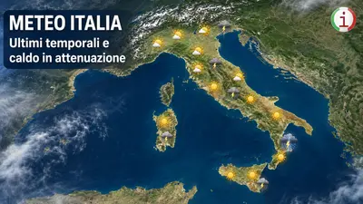 Meteo Italia, ultimi temporali al Nord e caldo in calo ma al Sud si sfiorano ancora i 40 gradi