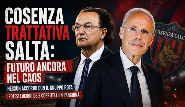 Cosenza Calcio, salta la trattativa con il Gruppo Rota: Guarascio accelera su Lucioni e Coppitelli